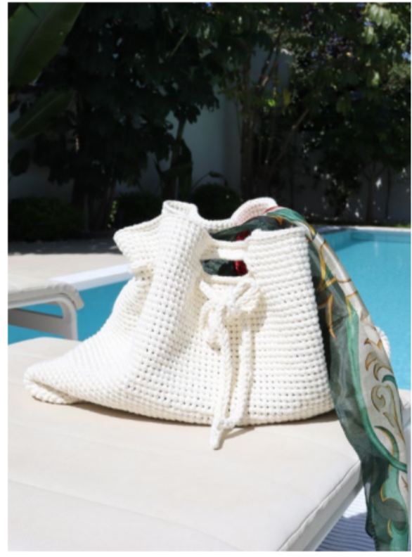 Brit Frafjord Ørstavik DG 452 - 08 Lekker strandveske strikket i 100% økologisk bomull